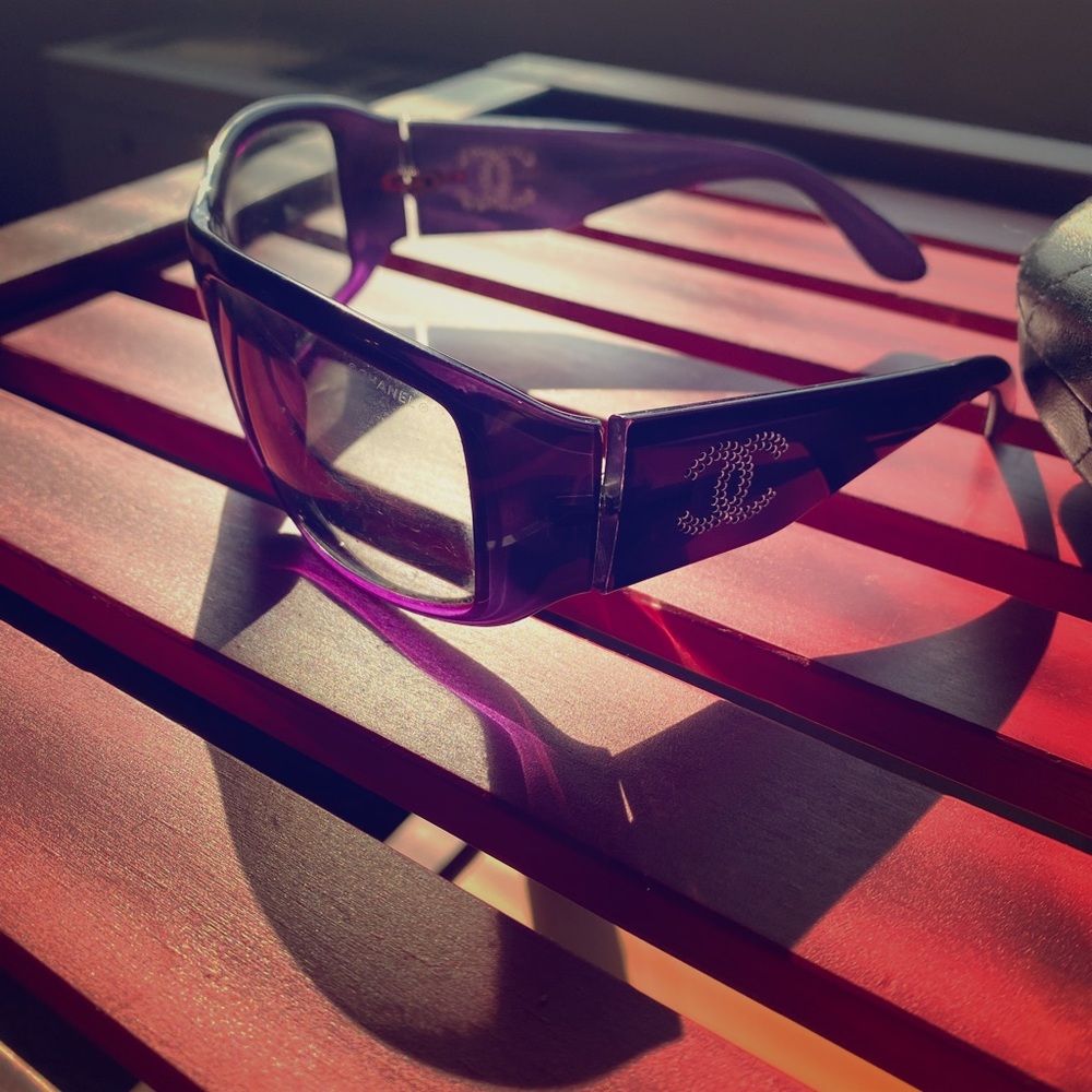Purple Chanel sunglasses, used